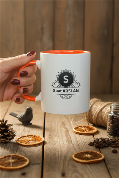 Baş Harf ve İsim Kişiye Özel Kupa Bardak Standart