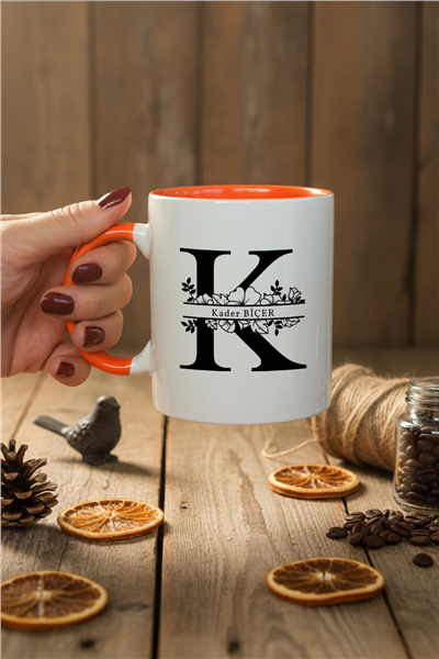 Baş Harf ve İsim Kişiye Özel Kupa Bardak Standart