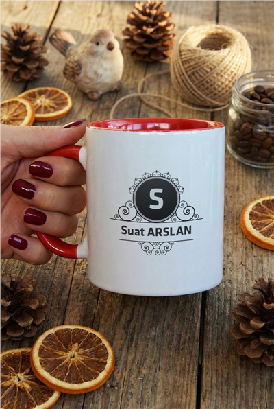 Baş Harf ve İsim Kişiye Özel Kupa Bardak Standart