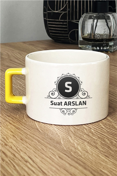 Baş Harf ve İsim Kişiye Özel Lüks Fincan