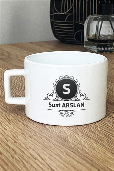 Baş Harf ve İsim Kişiye Özel Lüks Fincan