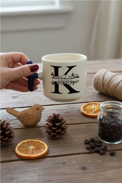 Baş Harf ve İsim Kişiye Özel T Kupa