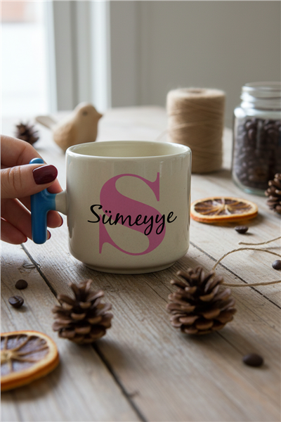 Baş Harf ve İsim Kişiye Özel T Kupa