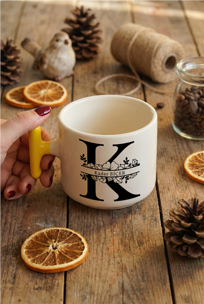 Baş Harf ve İsim Kişiye Özel T Kupa