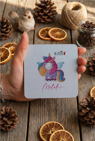 Be Cutie Unicorn  Kişiye Özel Bardak Altlığı