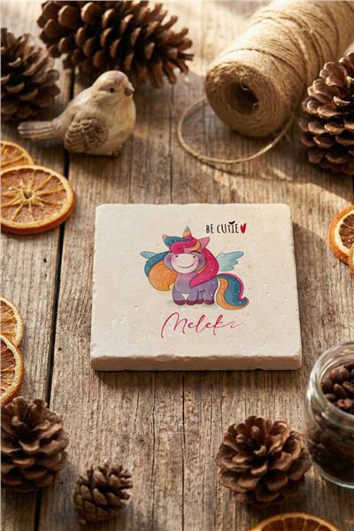 Be Cutie Unicorn  Kişiye Özel Bardak Altlığı