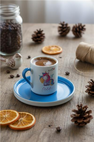 Be Cutie Unicorn  Kişiye Özel Türk Kahvesi Fincanı