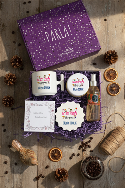 Beden Eğitimi Öğretmeni Hediye Kutusu - Kişiye Özel T Kupa, Kolonya, Bardak Altlığı, Mum