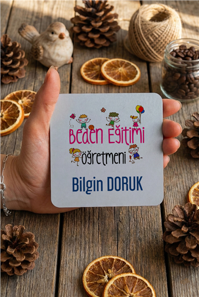 Beden Eğitimi Öğretmeni Kişiye Özel Bardak Altlığı