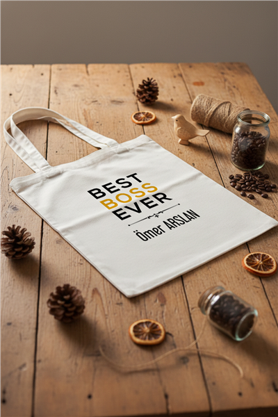 Best Boss Ever Kişiye Özel Bez Çanta