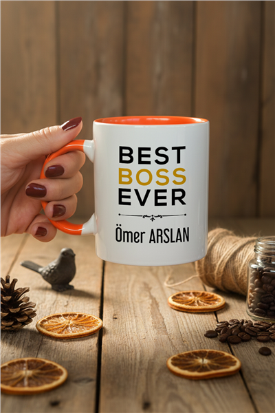 Best Boss Ever Kişiye Özel Kupa Bardak Standart