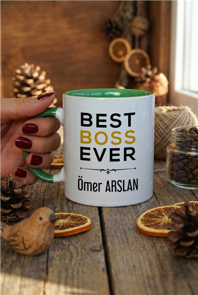 Best Boss Ever Kişiye Özel Kupa Bardak Standart