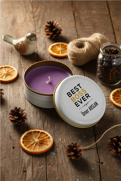 Best Boss Ever Kişiye Özel Mum