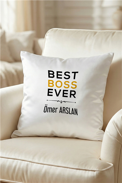Best Boss Ever Kişiye Özel Yastık