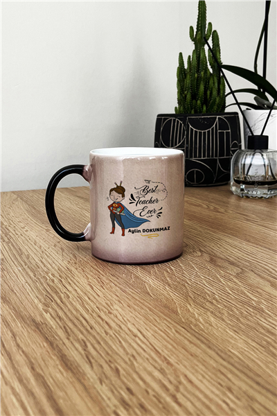 Best Teacher Ever Kişiye Özel Kupa Bardak Standart
