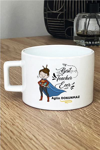 Best Teacher Ever Kişiye Özel Lüks Fincan