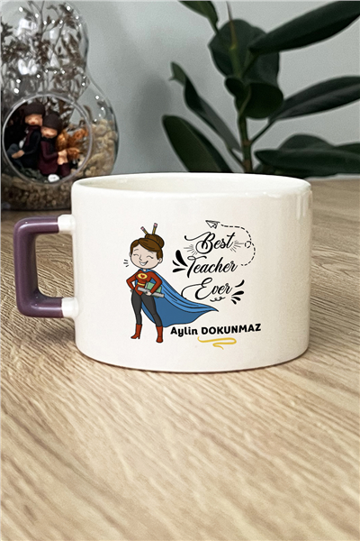 Best Teacher Ever Kişiye Özel Lüks Fincan
