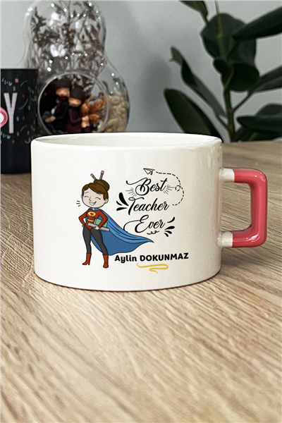 Best Teacher Ever Kişiye Özel Lüks Fincan