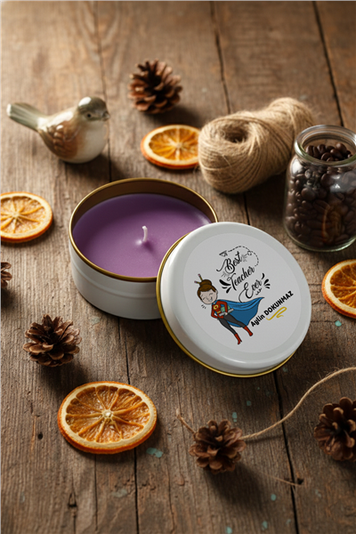 Best Teacher Ever Kişiye Özel Mum