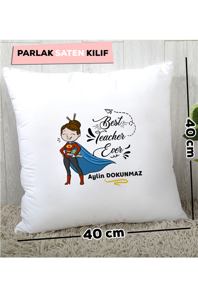 Best Teacher Ever Kişiye Özel Yastık