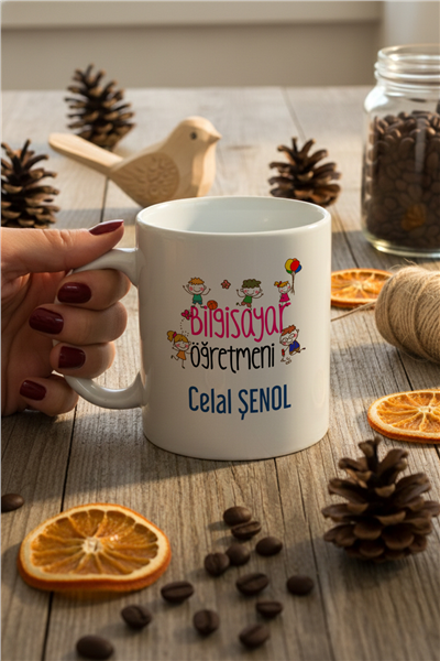 Bilgisayar Öğretmeni Kişiye Özel Kupa Bardak Standart