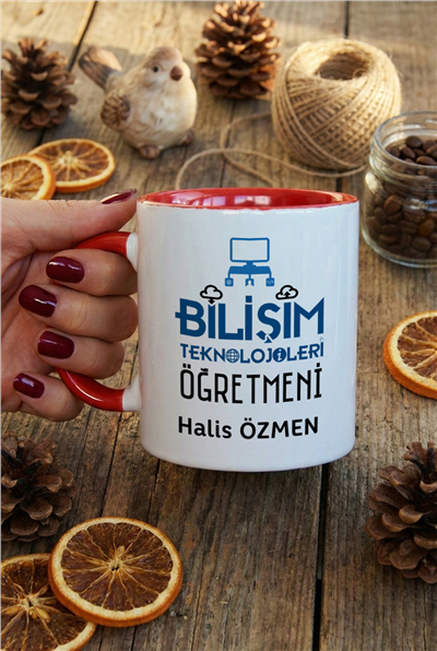 Bilişim Teknolojileri Öğretmeni Kişiye Özel Kupa Bardak Standart