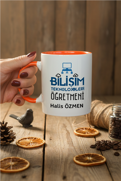Bilişim Teknolojileri Öğretmeni Kişiye Özel Kupa Bardak Standart