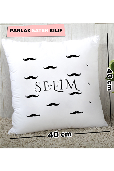 Bıyık Desenli Kişiye Özel Yastık