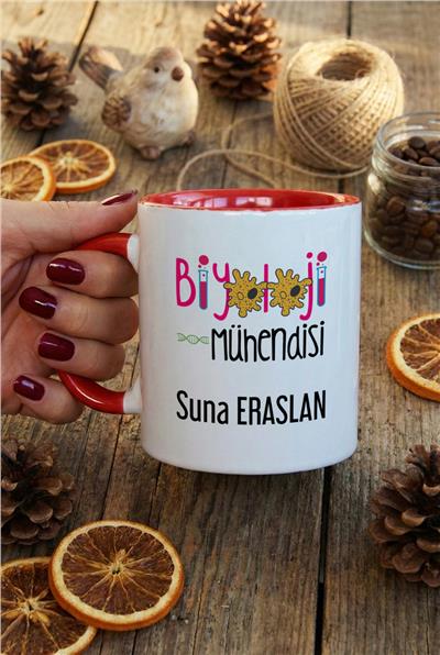 Biyoloji Mühendisi Kişiye Özel Kupa Bardak Standart