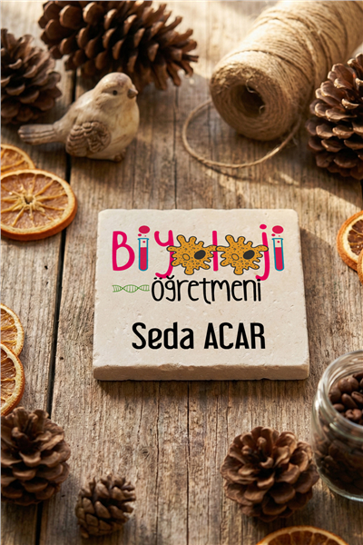 Biyoloji Öğretmeni Kişiye Özel Bardak Altlığı