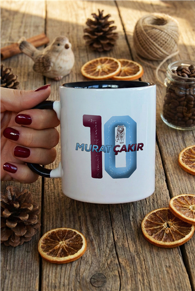 Bordo Mavi Taraftar Kişiye Özel Kupa Bardak Standart