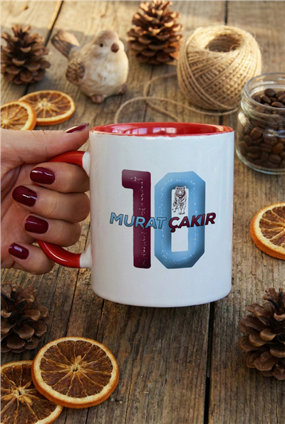 Bordo Mavi Taraftar Kişiye Özel Kupa Bardak Standart