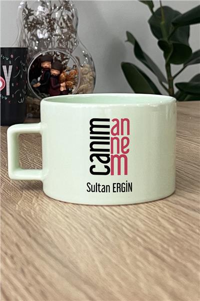 Canım Annem Kişiye Özel Lüks Pastel Fincan