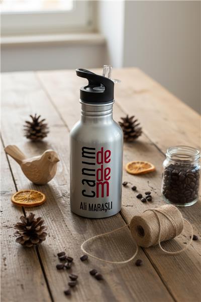 Canım Dedem Kişiye Özel Pipetli Matara