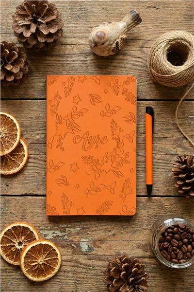 Çiçek ve İsim Kişiye Özel Defter ve Kalem
