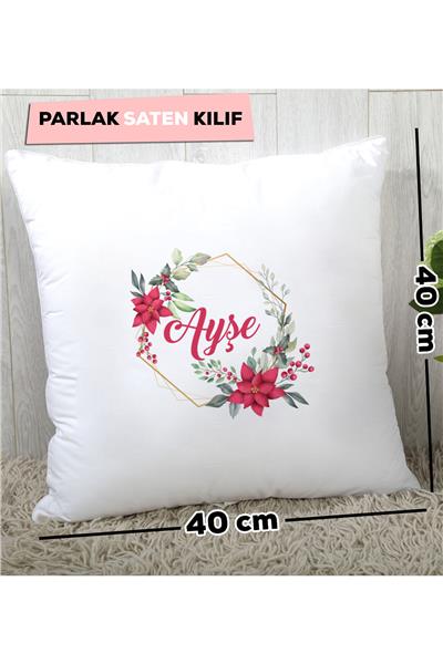 Çiçek ve İsim Kişiye Özel Yastık