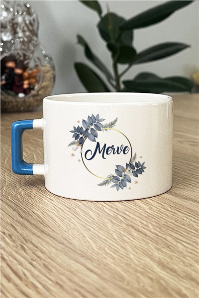 Çiçekli Kişiye Özel Lüks Fincan