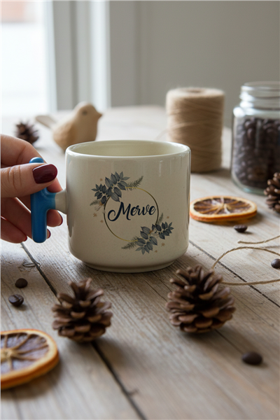 Çiçekli Kişiye Özel T Kupa