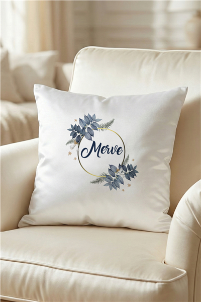 Çiçekli Kişiye Özel Yastık
