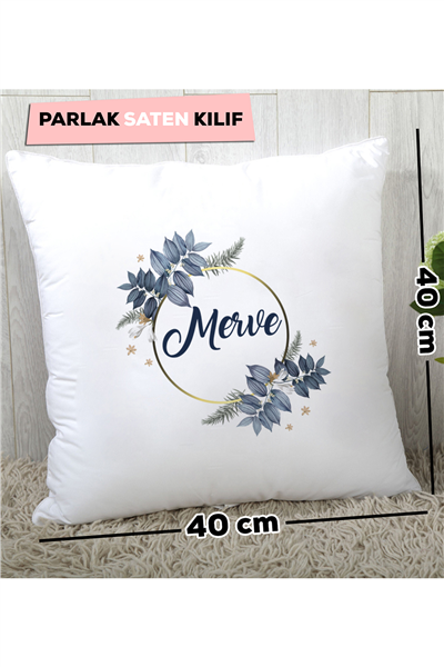 Çiçekli Kişiye Özel Yastık