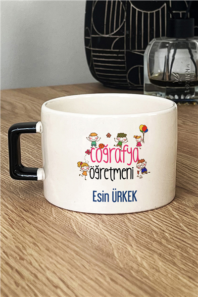 Coğrafya Öğretmeni Kişiye Özel Lüks Fincan