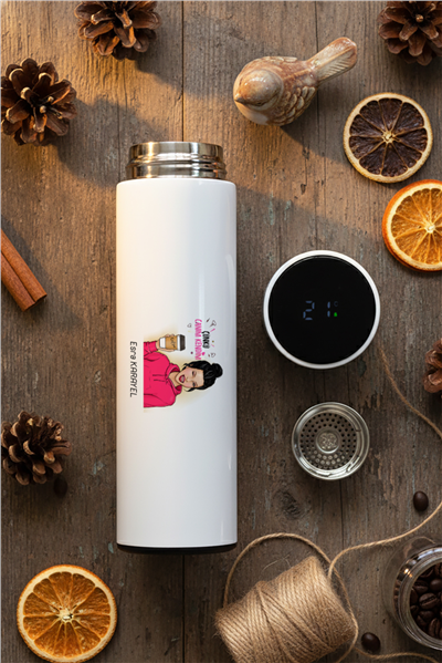 Çünkü Canım Kendim Hediye Kutusu - Kişiye Özel Dijital Göstergeli Termos, Kulaklık, Bere, Altıgen Fotoğraf Çerçevesi