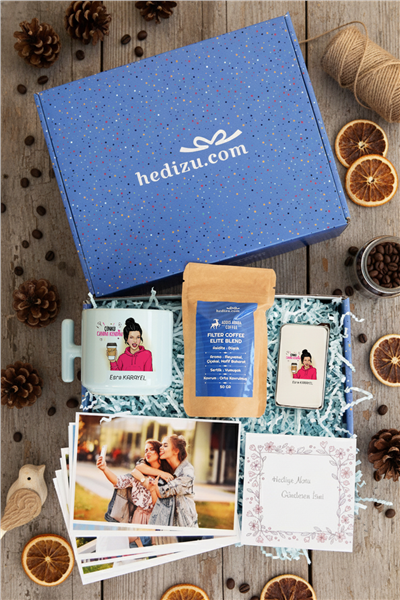 Çünkü Canım Kendim Hediye Kutusu - Kişiye Özel T Pastel Kupa, Filtre Kahve, Çakmak, Fotoğraf 10 Adet