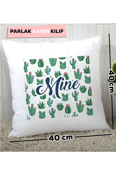 Desen Kaktüs Kişiye Özel Yastık
