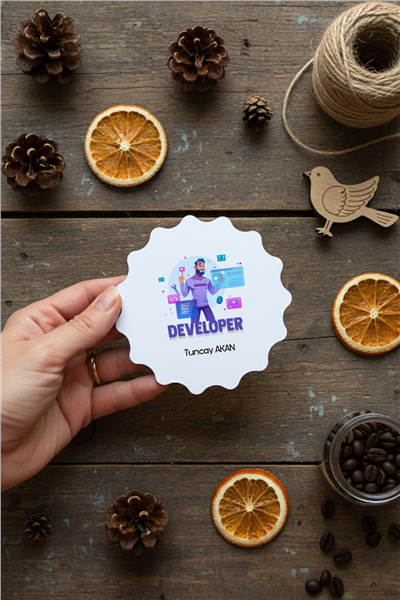 Developer Kişiye Özel Bardak Altlığı
