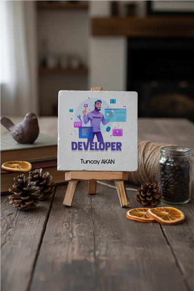 Developer Kişiye Özel Dekoratif Taş İsimlik