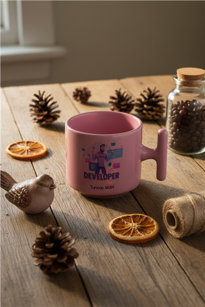Developer Kişiye Özel T Pastel Kupa