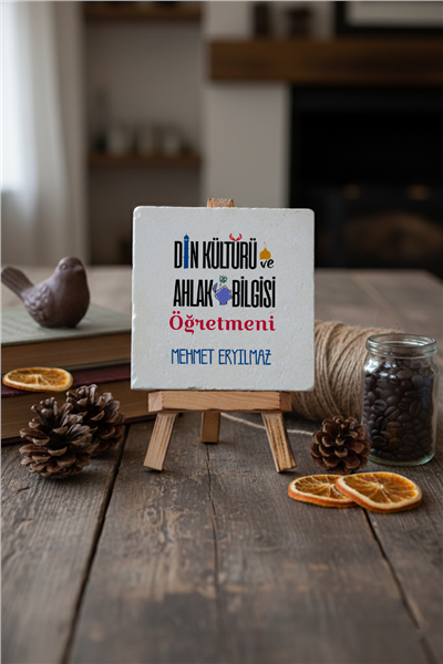 Din Kültürü Öğretmeni Kişiye Özel Dekoratif Taş İsimlik