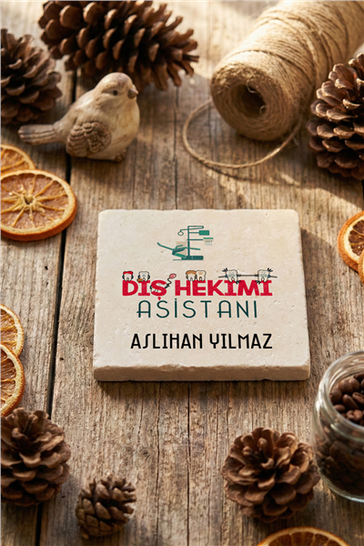 Diş Hekimi Asistanı Kişiye Özel Bardak Altlığı