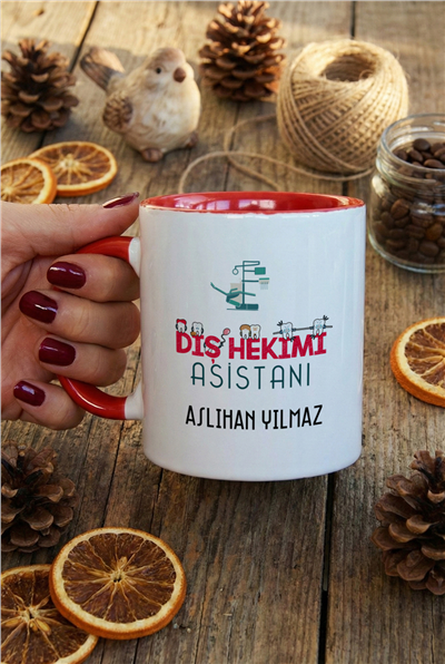 Diş Hekimi Asistanı Kişiye Özel Kupa Bardak Standart
